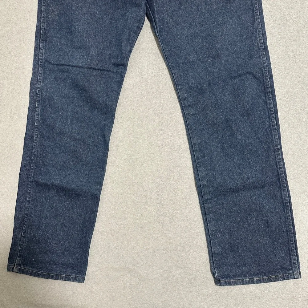 Wrangler Straight Leg Jeans Denim Mid-Rise Stretch Blue Mens Size W38 x L34